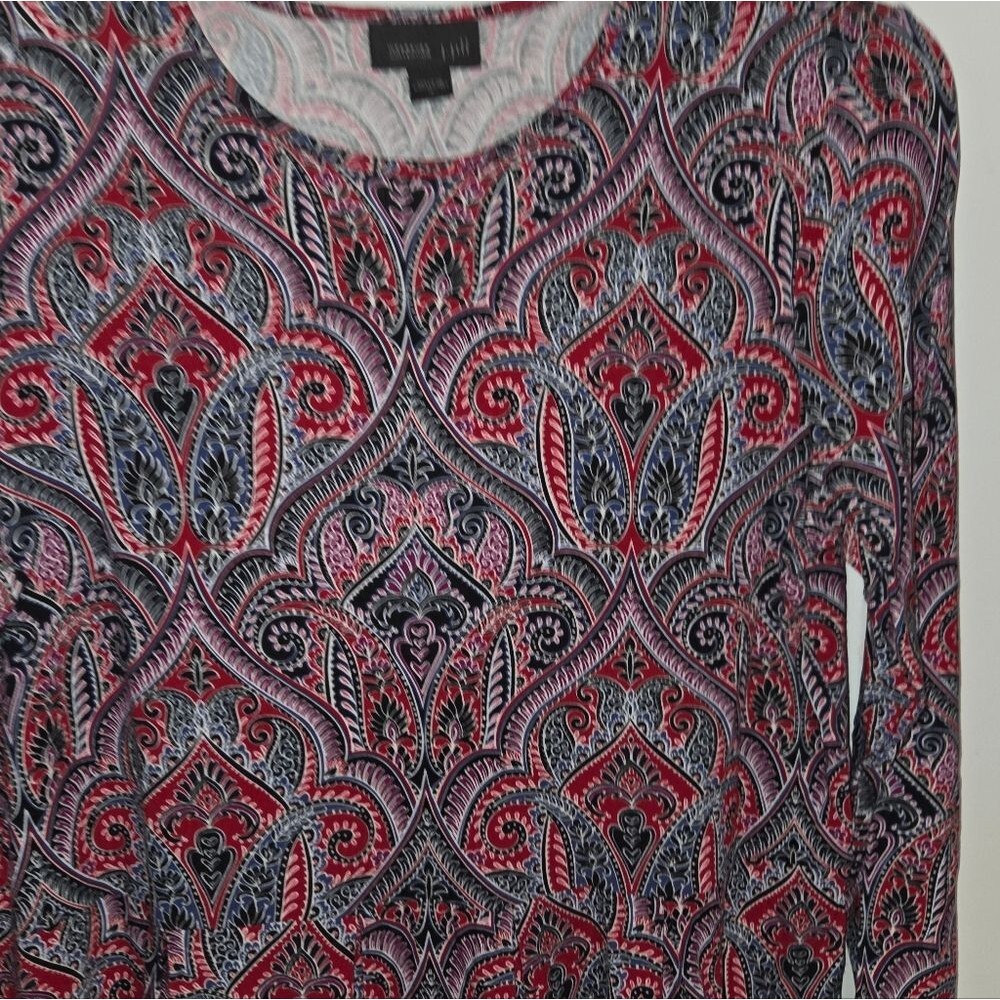 J. Jill Boho Print Rayon Blouse - Picture 7 of 12
